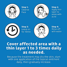 Load image into Gallery viewer, De La Cruz 10% Sulfur Ointment Acne Treatment - Medication to Clear Cystic Acne Pimples and Blackheads on Face and Body - Made in USA - 2.6 oz Tube