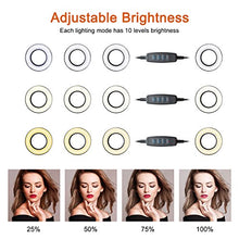 Load image into Gallery viewer, Selfie Ring Light with Cell Phone Holder Stand for Live Stream/Makeup, UBeesize Mini LED Camera Lighting with Flexible Arms Compatible with iPhone/Android