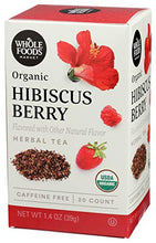 Load image into Gallery viewer, Whole Foods Market, Organic Herbal Tea, Hibiscus Berry (20 Count), 1.4 Ounce