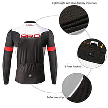 Load image into Gallery viewer, Mysenlan Men's Cycling Long Sleeve Breathable Jersey Set 3D Padded Long Pants Bike Shirt Bicycle Tights Clothing Black XL