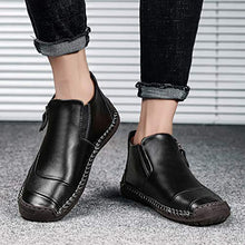 Load image into Gallery viewer, Leather Men's Boots Large Size Casual outdoor Boots black Shoes
