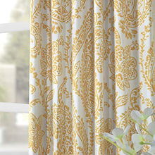 Load image into Gallery viewer, HPD Half Price Drapes Printed Room Darkening Curtain 50 X 84 (1 Panel), BOCH-KC16072C-84, Tea Time Yellow Gold