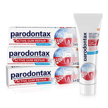Load image into Gallery viewer, Parodontax Active Gum Repair Toothpaste, Gum Toothpaste, Fresh Mint - 3.4 Ounces (Pack of 3)