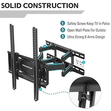 Load image into Gallery viewer, MOUNTUP TV Wall Mounts - Full Motion TV Wall Mount for 26-55 Inch Flat Screens and Curved TVs up to 88 LBS, Wall Mount TV Bracket with Dual Swivel Articulating Arms, Max VESA 400x400mm MU0010