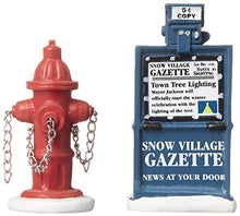 Load image into Gallery viewer, Department 56 Accessories for Villages Fire Hydrant and Newspaper Box Accessory Figurine (Set of 2)