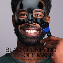 Load image into Gallery viewer, SHILLS Charcoal Mask for Men, Purifying Peel Off Mask, Black Mask Peel Off, Black Mask Deep Clean Pore, Blackhead Remover, 1 Bottle (1.69 fl. oz) and a Brush Set