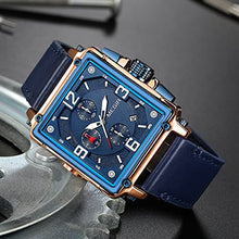 Load image into Gallery viewer, MEGIR Luminous Men's Chronograph Wrist Watches with Leather Strap Fashion Analog Business Military Quartz Watch for Men