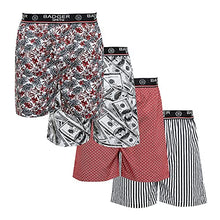 Load image into Gallery viewer, Badger Smith - Men's Boxer Shorts, Comfortable Cotton Boxers, 100% Cotton Print Multicolor Boxers for Men, Multi Pack