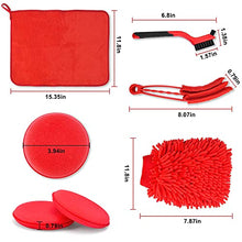 Load image into Gallery viewer, SJPLZQC 18 Pcs Car Cleaning Tools Kit with Car Detailing Brush Set,Auto Detailing Drill Brush Set,Car Cleaning Kit for Cleaning Wheels,Dashboard,Interior,Exterior,Leather, Air Vents, Emblems