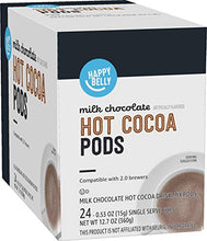 Load image into Gallery viewer, Amazon Brand - Happy Belly Hot Cocoa Pods Compatible with 2.0 K-Cup Brewers, Milk Chocolate Flavored, 24 Count