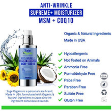 Load image into Gallery viewer, Sage Organix Anti Aging Supreme Moisturizer Cream + Vit C, CoQ10, MSM, HA & Glycolic, Organic Natural Collagen Boosting Firming Hydrating Face & Body Cream, A Day/Night Anti Wrinkle Cream