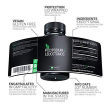 Load image into Gallery viewer, Polypodium Leucotomos 500mg — 180 Count (V-Capsules) / 90 Servings: Manufactured in a cGMP-Registered Facility in USA; Vegan, Gluten Free