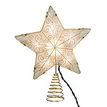 Load image into Gallery viewer, Kurt Adler 10 Light 8.5-Inch Gold Reflector Star Treetop