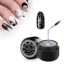 Load image into Gallery viewer, Mggsndi Nail Polish Gel,Creative Elastic Nail Wire Painting Drawing Gel DIY Spider Painted UV Lacquer Varnish Base Manicure Kit Decor Nail Art Supplies Tool Kit DIY Craft Jewelry White