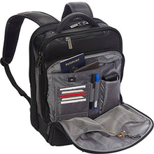 Load image into Gallery viewer, Kenneth Cole Reaction Manhattan Commuter Slim Backpack 16" Laptop Computer & Tablet Travel, Business, Work, School Bookbag, Black, Colombian Leather