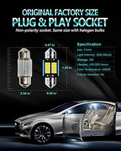 Load image into Gallery viewer, Combriller DE3175 Led Bulb DE3021 DE3022 Led Festoon Bulb 31MM Led Bulb 6500K White Super Bright, Canbus Error Free Festoon Led Bulb For Interior Dome Light, Map Light, License Plate Lights, Pack Of 4