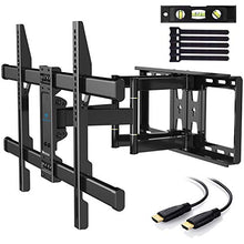 Load image into Gallery viewer, PERLESMITH TV Wall Mount Bracket Full Motion Dual Articulating Arm for Most 37-70 Inch LED, LCD, OLED, Flat Curved TVs up to 132lbs VESA 600×400 with Tilt, Swivel and Rotation - PSLFK1
