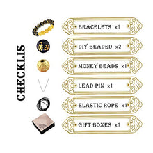 Load image into Gallery viewer, Chinese Feng Shui Bracelet 12 mm Feng Shui Black Obsidian Wealth Bracelet Elastic Wealth Bracelet with Pi Xiu Pi Yao for Attracting Good Luck and Wealth(J 12mm)