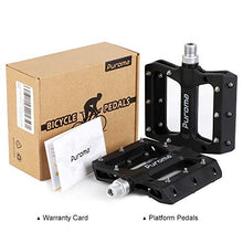 Load image into Gallery viewer, Puroma Mountain Bike Pedal Nylon Fiber Non-Slip 9/16 Inch Bicycle Platform Flat Pedals for Road Mountain BMX MTB Bike (Black)