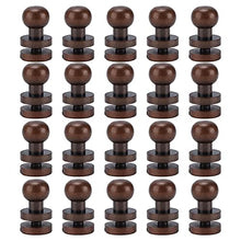 Load image into Gallery viewer, 20Pcs Round Head Rivets, Luggage Hardware Accessories Portable Good Toughness Round Head Stud Screws Nails for DIY Leather Crafts/Shoes/Bag//Clothe(10X8mm)