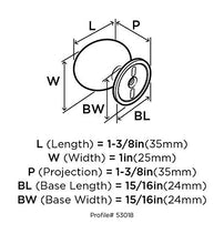 Load image into Gallery viewer, Amerock | Cabinet Knob | Satin Nickel | 1-3/8 inch (35 mm) Length | Everyday Heritage | 10 Pack | Drawer Knob | Cabinet Hardware