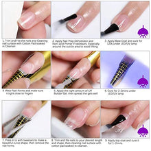 Load image into Gallery viewer, Morovan LED/UV Gels Builder Gel Nail Extension Gel Nail Strengthen UV Gel Nail Art Manicure Set with Nail Forms and Dual-use Pen Tools