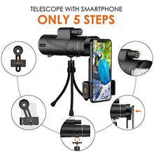 Load image into Gallery viewer, Monocular Telescope - 12X50 High Power 【HD Monocular for Bird Watching】 with Smartphone Holder & Tripod IPX7 Waterproof Monocular Made by Hyper FMC BAK4 Prism & Eco-Friendly Materials