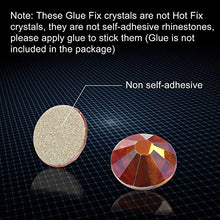 Load image into Gallery viewer, Jollin Glue Fix Crystal Flatback Rhinestones Glass Diamantes Gems for Nail Art Crafts Decorations Clothes Shoes(ss4 2880pcs, DawnLight)