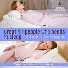 Load image into Gallery viewer, Flexicomfort Memory Foam Wedge Pillow for Sleeping with Adjustable Head Support Cushion - Post Surgery Pillow - Folding Incline Cushion System for Legs - Washable Cover