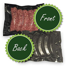 Load image into Gallery viewer, FoodVacBags 11X50 Black Back and Clear Front Vacuum Seal Rolls, Great for Display