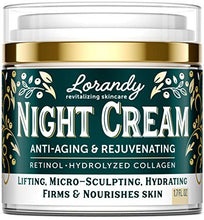 Load image into Gallery viewer, Night Cream for Face - Collagen & Retinol Cream for Face with Hyaluronic Acid - Anti-Aging Face Moisturizer for Women & Men - Night Wrinkle Cream for Face - Anti Aging Cream for Women - 1.7 fl oz
