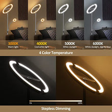 Load image into Gallery viewer, FIMEI Floor Lamp, Modern LED Rotatable Floor Lamp with Reading Light, Standing Lamp with Stepless Dimming and 3000K-6000K Color Temperature, Separately Rotatable Design (Gray)