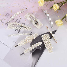 Load image into Gallery viewer, PIAOPIAONIU 9 Pcs Artificial Pearl Hair Clip For Women Pearl Wrapped Bobby Pin Hairpins Barrettes,Wedding Bridal Ornaments For Ladies Girls