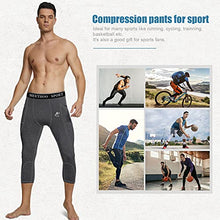 Load image into Gallery viewer, MEETWEE Men's Compression Pants, Cool Dry Running Athletic Tights Workout Leggings Long Base Layer for Gym Fitness Sports Green