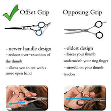 Load image into Gallery viewer, Hair Cutting Scissors Shears Professional Barber ULG 6.5 inch Hairdressing Regular Scissor Salon Razor Edge Hair Cutting Shear Japanese Stainless Steel with Detachable Finger Inserts