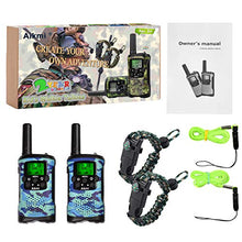 Load image into Gallery viewer, Walkie Talkies for Kids 22 Channel 2 Way Radio 3 Miles Long Range Handheld Walkie Talkies Durable Toy Best Birthday Gifts for 6 Year Old Boys and Girls fit Adventure Game Camping (Blue Camo 1)
