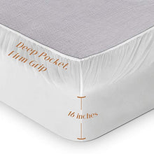 Load image into Gallery viewer, Leafbay Bed Sheets Queen Set - 4 Piece Super Soft Microfiber Bed Sheets 1800 TC with 16” Deep Pocket, Wrinkle Resistant and Unfading Bedding Set - White