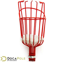 Load image into Gallery viewer, DocaPole Fruit Picker with 5-12 Foot Extension Pole - Twist-On Fruit Picker Tool with Telescopic Pole // Fruit Picker Pole // Perfect Fruit Picking Pole for Apple Picking, Avocados, and Other Fruit