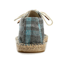 Load image into Gallery viewer, Alexis Leroy Checked Canvas Men Espadrilles New Blue 41 M EU / 7-7.5 M US