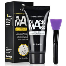 Load image into Gallery viewer, AFDEAL Blackhead Remover Face Mask, Charcoal Peel Off Mask, Bamboo Activated Black Charcoal Masks with Brush, Deep Cleansing Purifying Facial Mask for All Skin Types, for Both Men and Women 2.11 fl/oz