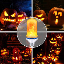 Load image into Gallery viewer, CPPSLEE LED Flame Effect Light Bulb, 4 Modes Flame Lights Bulbs, E26 Base Fire Light Bulbs with Gravity Sensor, Halloween Decorations Flickering Light Bulb for Indoor/Outdoor/Home/Party Decor(2 Pack)