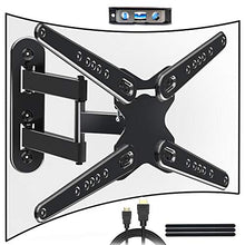 Load image into Gallery viewer, FOZIMOA Full Motion TV Wall Mount Bracket for 28-70 inch Flat Curved TVs, up to 110 lbs and VESA 600x400mm, with Tilt and Swivel Articulating Arms - Single Stud Install