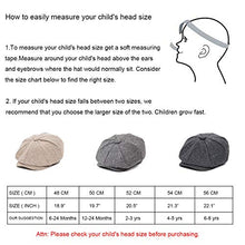 Load image into Gallery viewer, JANGOUL Boys Vintage Newsboy Cap Tweed Flat Beret Cabbie Hat for Kids Toddler Pageboy (48cm(6-24 Months), Dark Khaki)