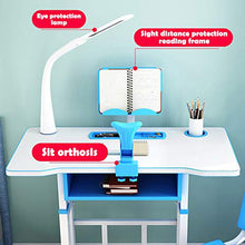 Load image into Gallery viewer, Children's Desk and Chair Combination Set Height Adjustable, Kids Writing Student Desk with Book & Tablet Holder(Pink)