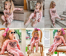 Load image into Gallery viewer, GOOCHEER Toddler Girl Clothes Leopard Long Sleeve Sweatshirt and Pants Outfit Toddler Girl Spring Fall Winter Clothing (Black, 2-3T) …