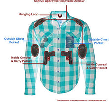Load image into Gallery viewer, Milwaukee Performance MPM1631 Men's Armored Checkered Flannel Biker Shirt with Aramid by DuPont Fibers - Medium