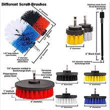 Load image into Gallery viewer, 31 Piece Drill Brush Attachments Set, Scrub Pads & Sponge,Power Scrubber Brush with Extend Long Attachment All Purpose Cleaning Kit for Grout, Tiles, Sinks, Bathtub, Bathroom, Kitchen and Automobile