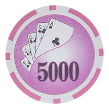 Load image into Gallery viewer, Brybelly Yin Yang Poker Chip Heavyweight 14-Gram Clay Composite – Pack of 50 ($5000 Pink)