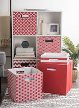 Load image into Gallery viewer, DII Hard Sided Collapsible Fabric Storage Container for Nursery, Offices, & Home Organization, (13x13x13") - Solid Rust
