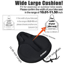 Load image into Gallery viewer, DAWAY C9 Comfortable Exercise Bike Seat Cover - Extra Large Wide Foam & Gel Padded Bicycle Saddle Cushion for Women Men, Fits Spin, Stationary, Cruiser Bikes, Indoor Cycling, Soft